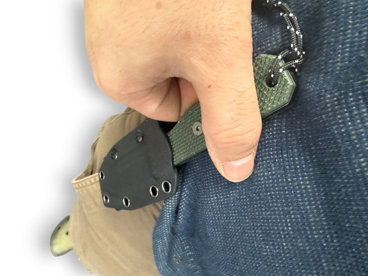 Compact R4A - Ready 4 Action Knife / D2 Fixed Blade ( MICARTA Scales ) 🔥 New 🔥