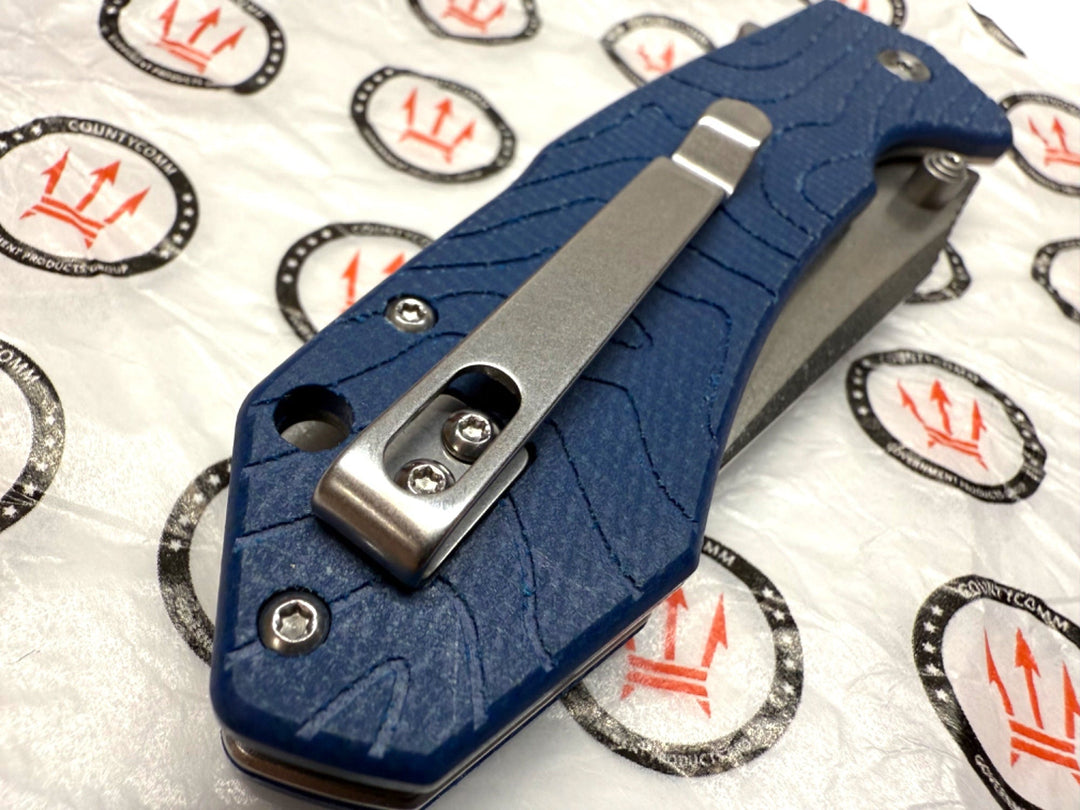 Mighty Blue G10 - Topo-Trekker D2 Pocket Knife