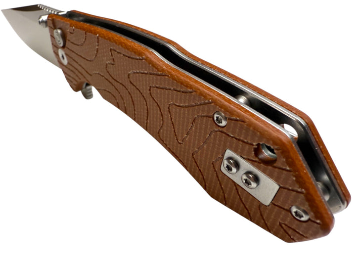 Coyote Terra G10 - Topo-Trekker D2 Pocket Knife By Maratac® ( NEW )