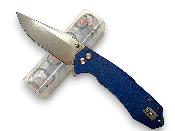 Mighty Blue G10 - Topo-Trekker D2 Pocket Knife