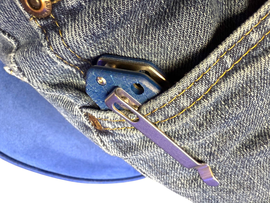 Mighty Blue G10 - Topo-Trekker D2 Pocket Knife