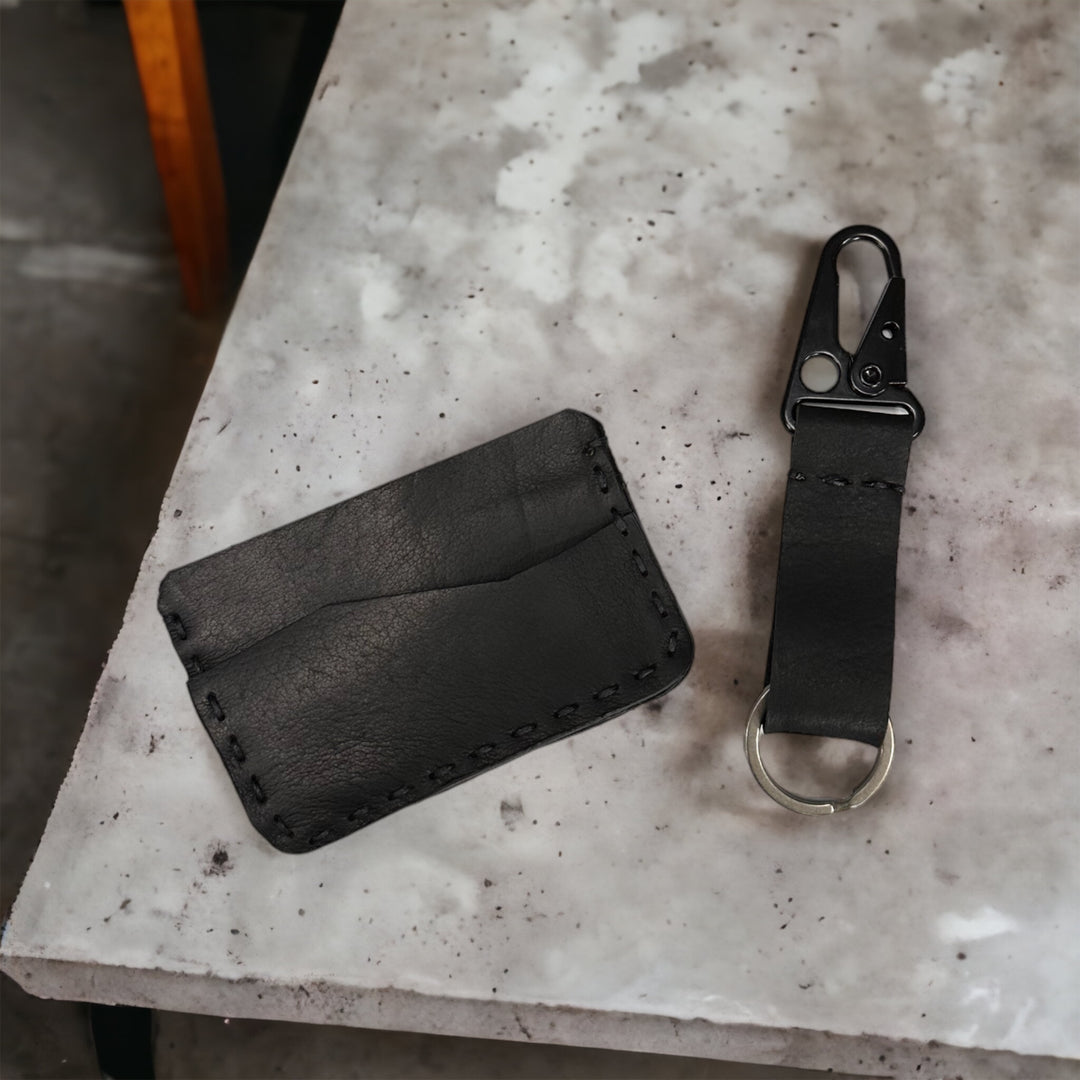 Black Buffalo Veg-Tan Minimalist Light-weight card wallet