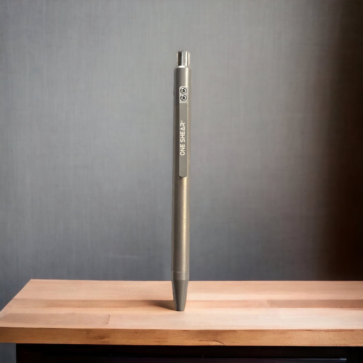 ONE SHEAR® Titaniumscribe G2 Gel Pen - Brushed Silver