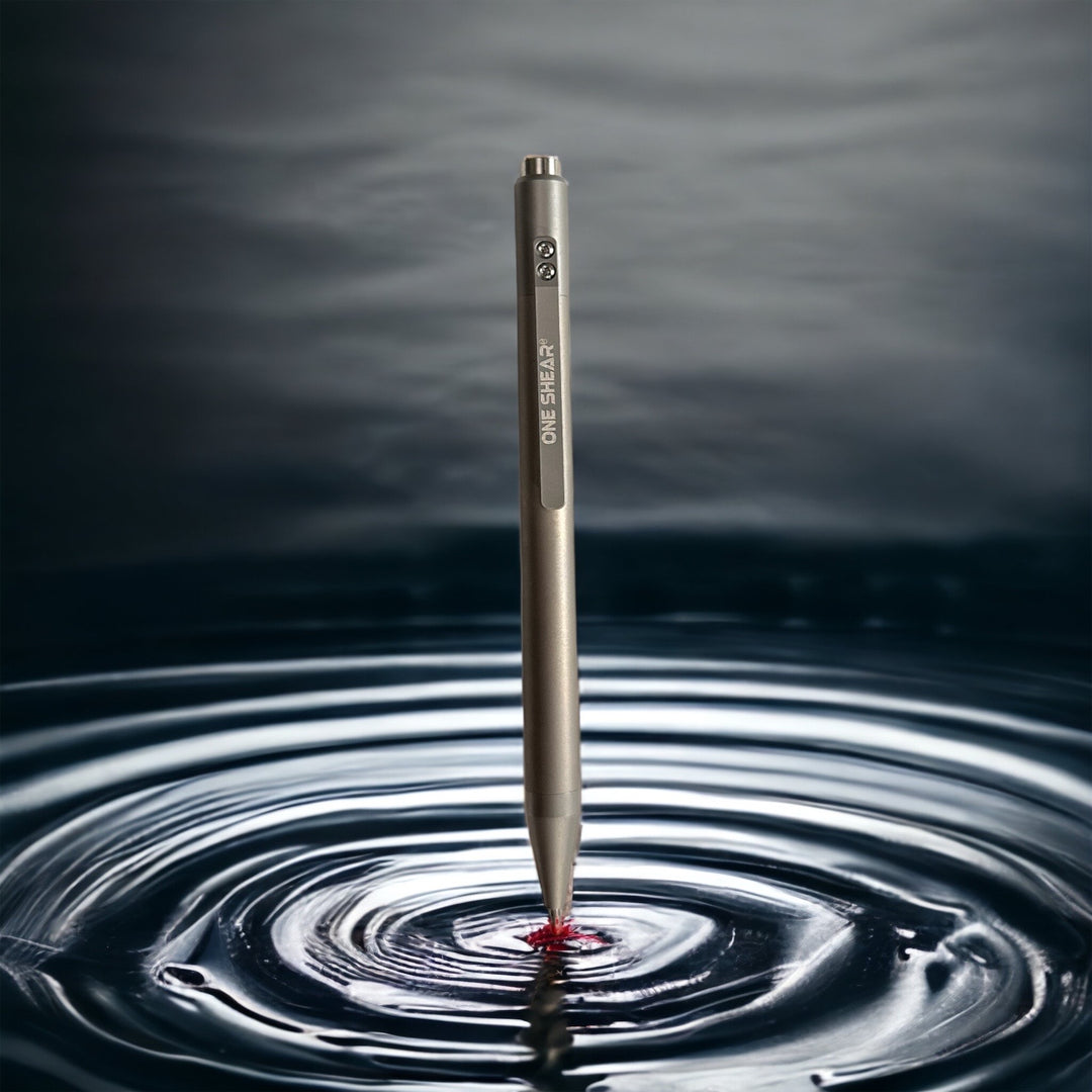 ONE SHEAR® Titaniumscribe G2 Gel Pen - Brushed Silver