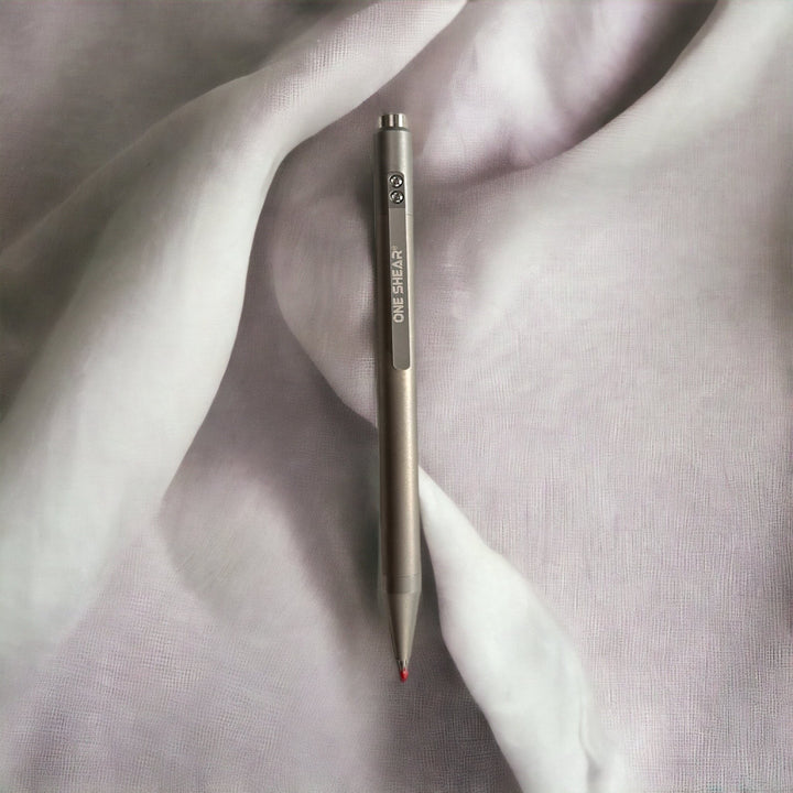 ONE SHEAR® Titaniumscribe G2 Gel Pen - Brushed Silver