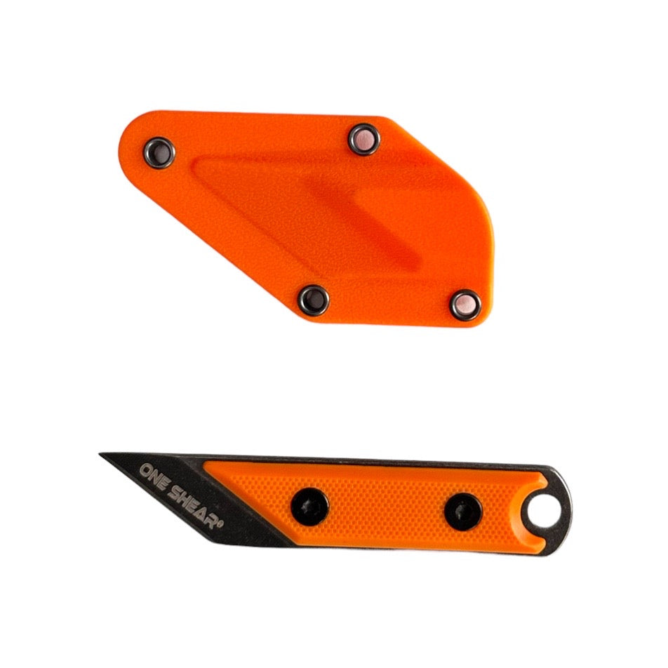 Orange Lightweight EDC neck Knife Kiridashi| ONE SHEAR®
