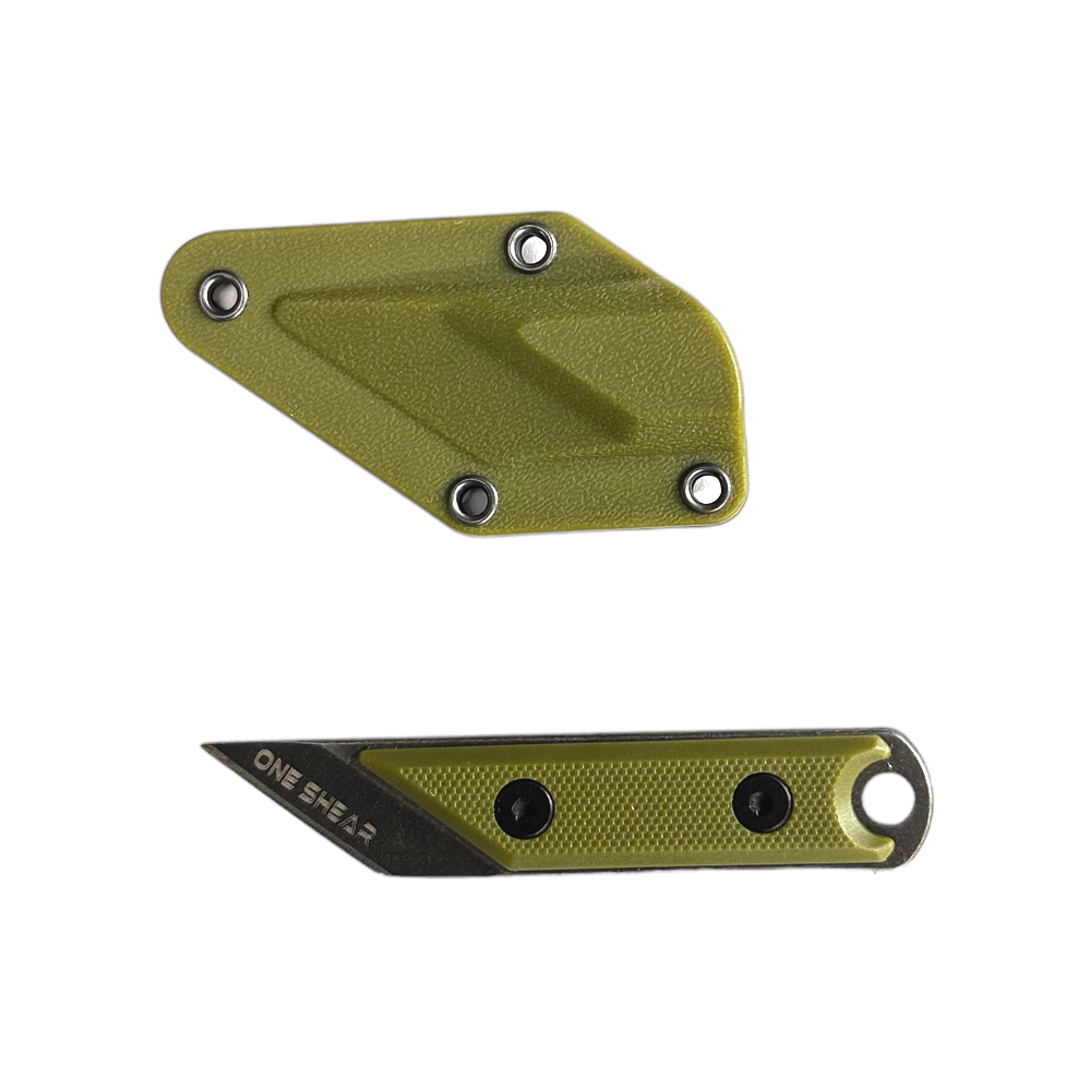 Olive Drab Lightweight EDC neck Knife Kiridashi| ONE SHEAR®