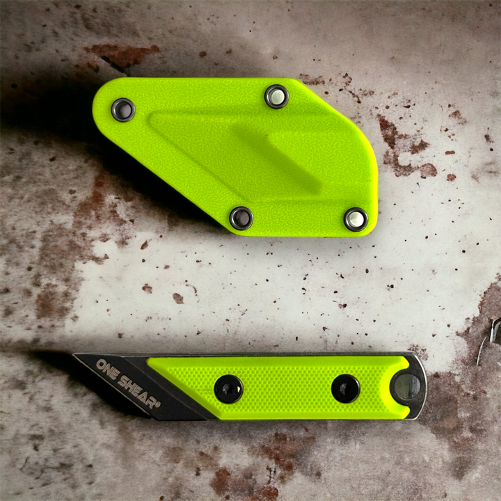 Neon Green Lightweight EDC neck Knife Kiridashi| ONE SHEAR®