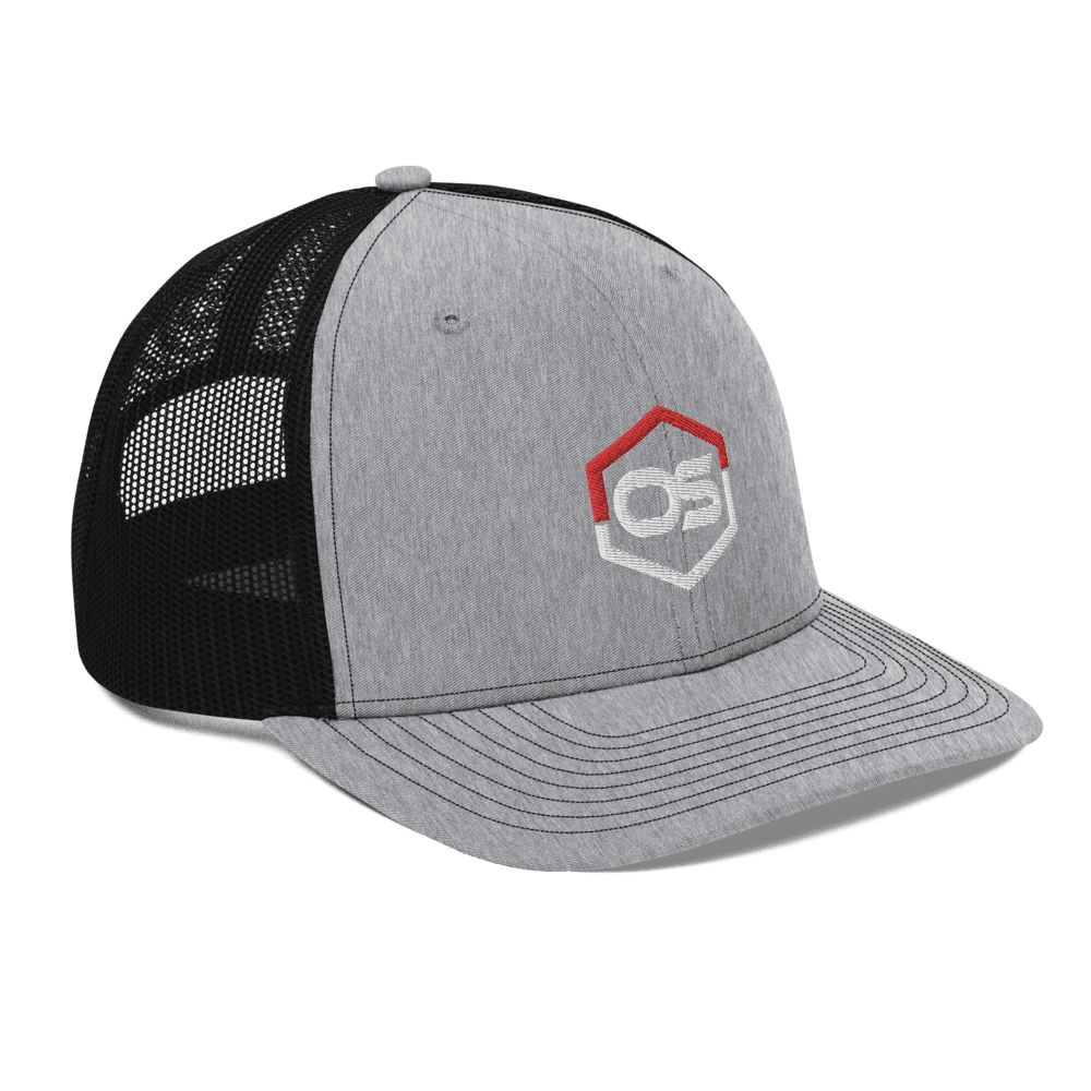 ONE SHEAR Logo Richardson Trucker SnapBack Mesh Hat - ONE SHEAR