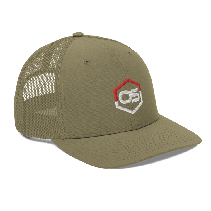 ONE SHEAR Logo Richardson Trucker SnapBack Mesh Hat - ONE SHEAR