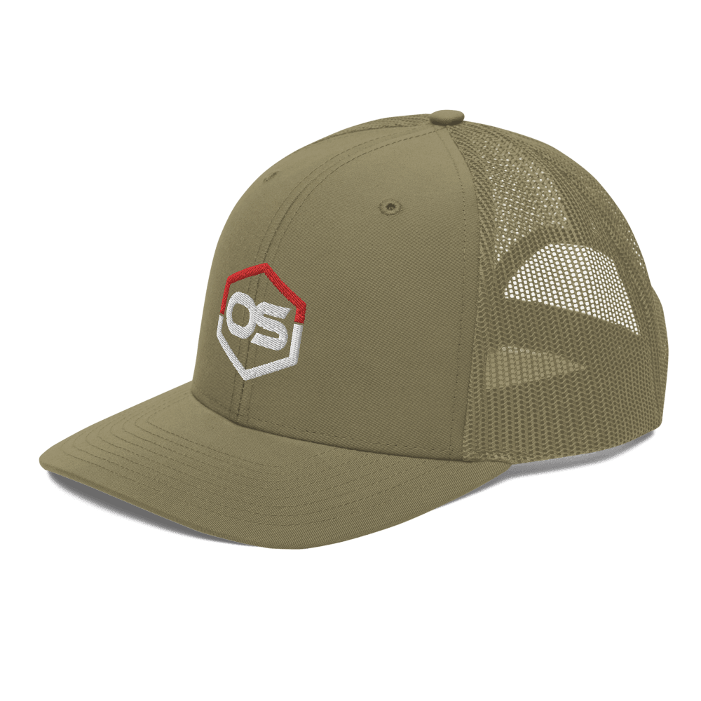 ONE SHEAR Logo Richardson Trucker SnapBack Mesh Hat - ONE SHEAR