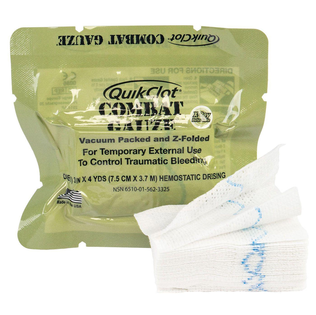 QUICKCLOT Z-FOLD VACUUM PACKET HEMOSTATIC COMBAT GAUZE - ONE SHEAR